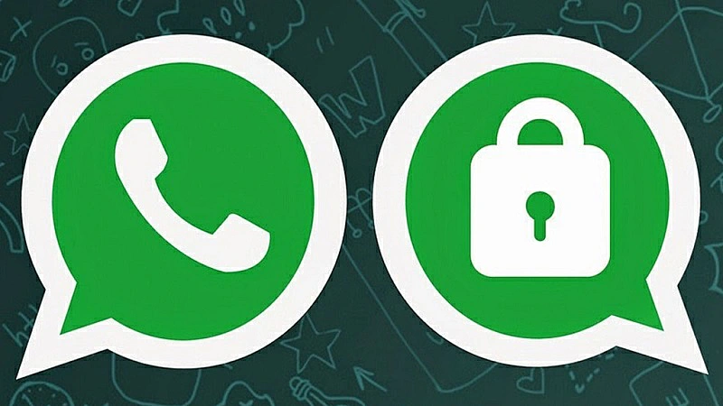 Ilustración con el logo de Whatsapp y un símbolo de seguridad