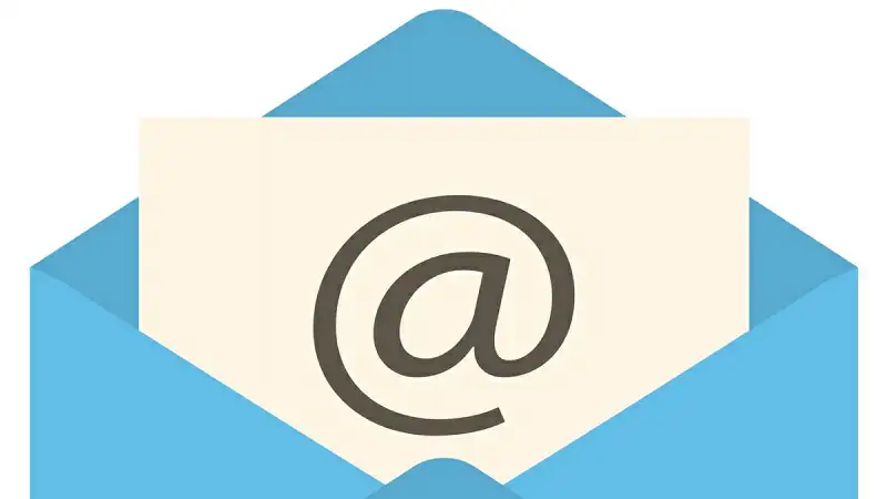 Dibujo de cuenta de correo electrónico para página web profesional