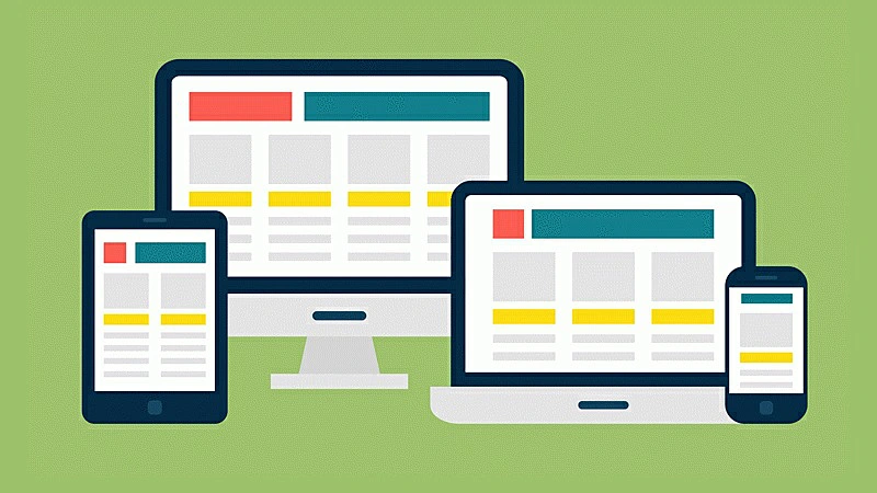 Ilustración de un creador de páginas web profesional