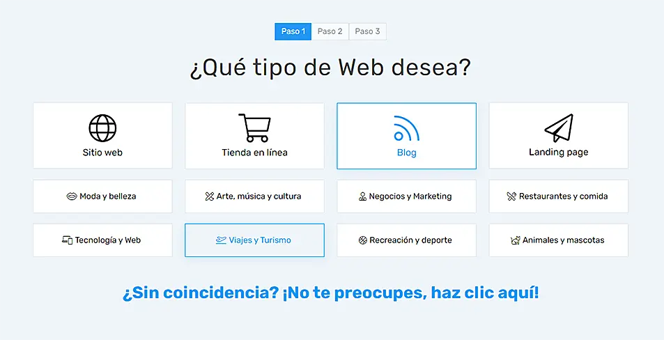 Crear un blog de viajes en SITE123