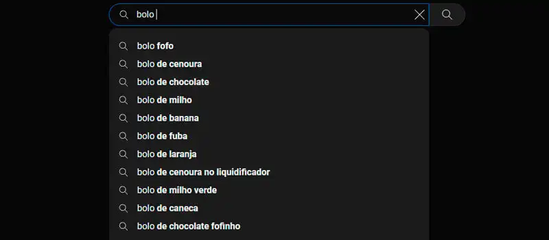 palavras chave como crescer no youtube usando a ferramenta de autocompletar da barra de buscar para gerar palavras chave