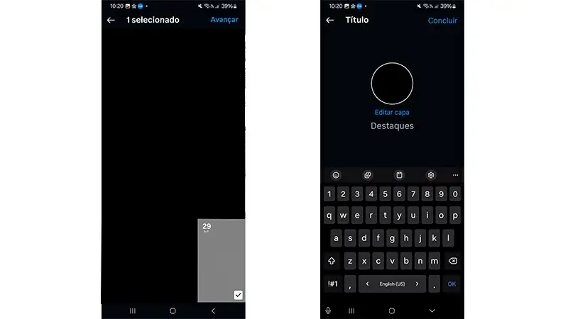 como editar destaques no instagram sequência de imagens que mostra como adicionar stories antigos, editar a capa e o nome dos destaques