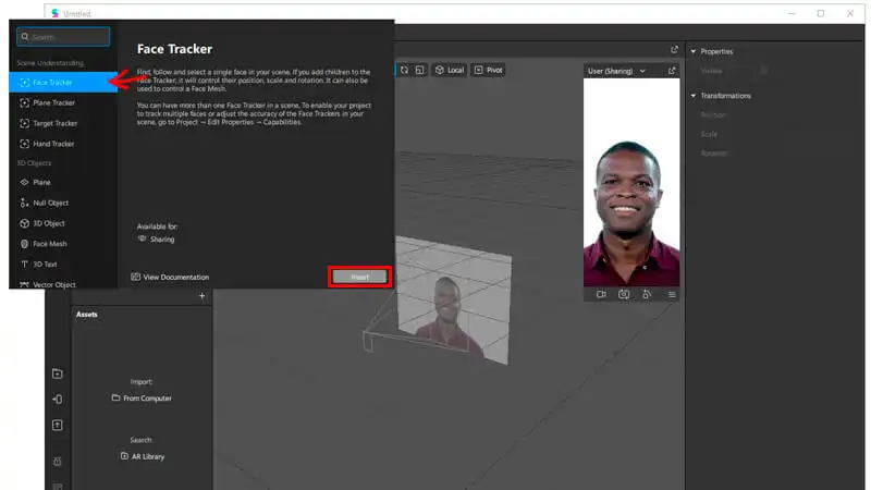 Quarto passo de como criar um efeito no Instagram