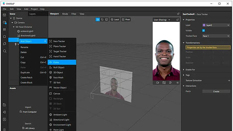 Quinto passo de como criar um efeito no Instagram