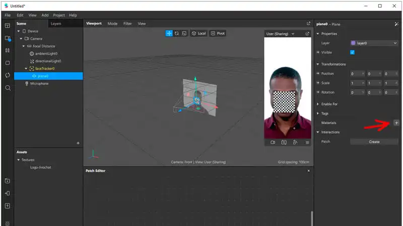 Sétimo passo de como criar um efeito no Instagram