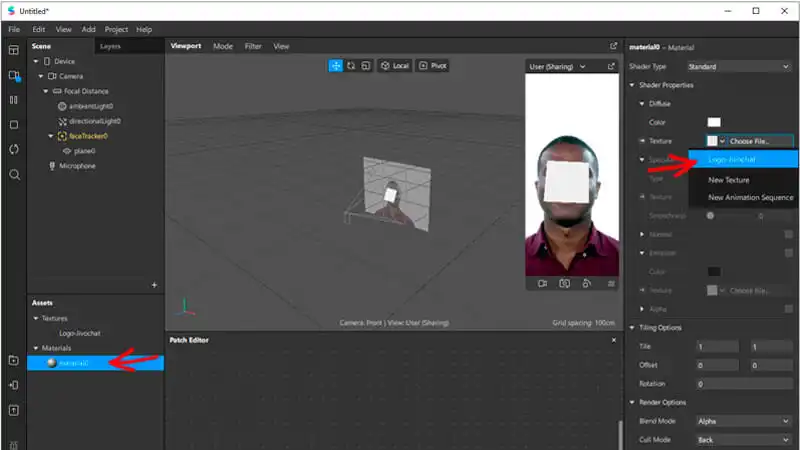 Oitavo passo de como criar um efeito no Instagram