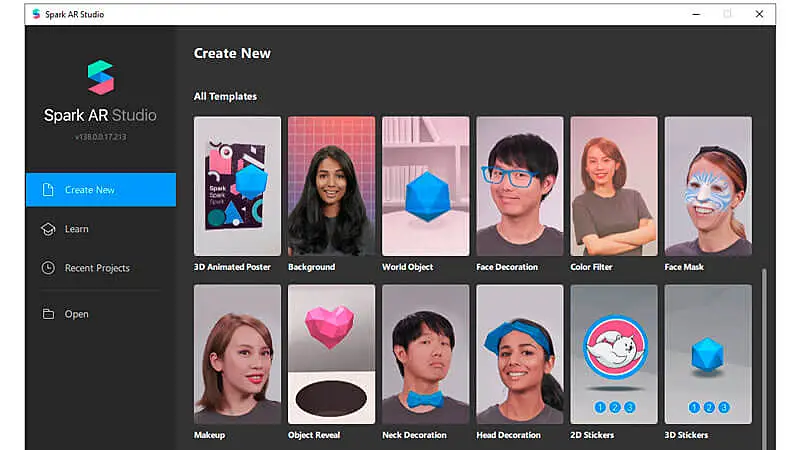 Templates de efeitos do Instagram