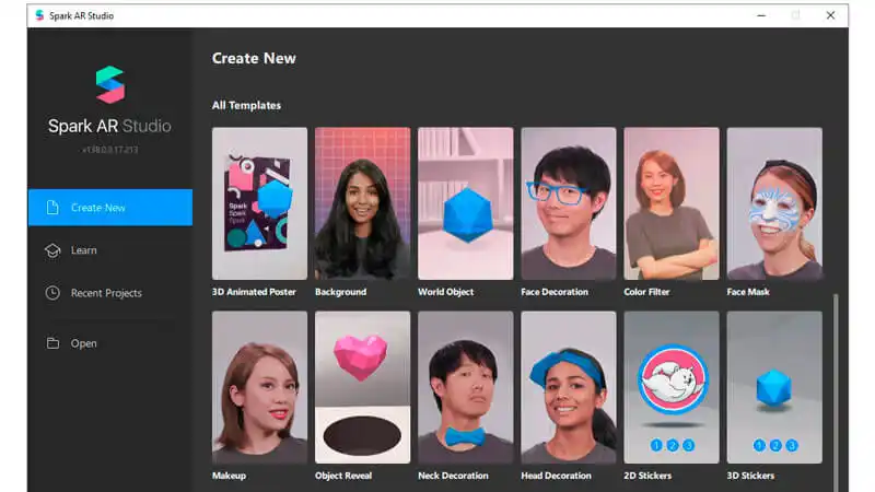Templates de efeitos do Instagram