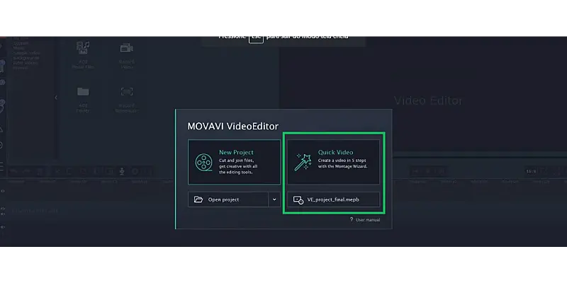 Printscreen de como criar gif com o Movavi