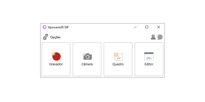 animação em slides mostrando como criar gif com o apowersoft gif