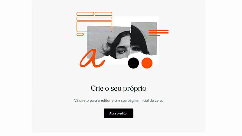 imagem que uma página escrito "abra o editor" do WordPress