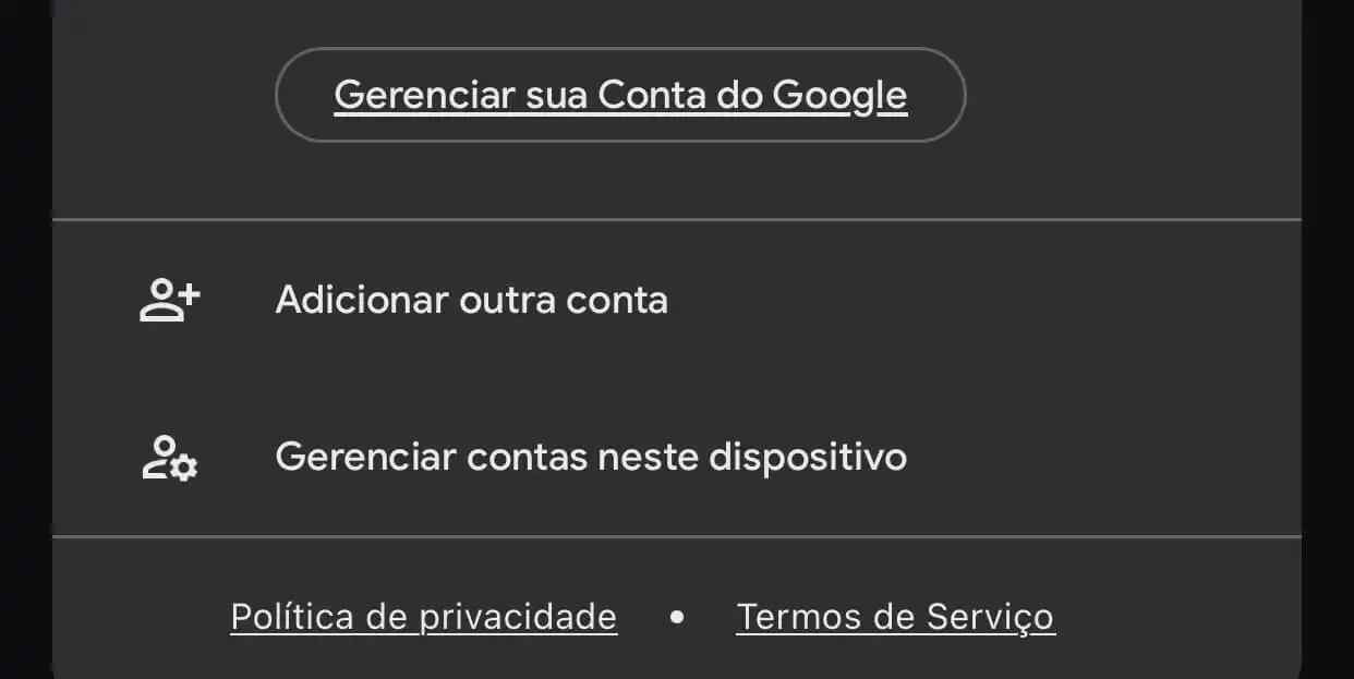 Captura da tela para criar conta Gmail