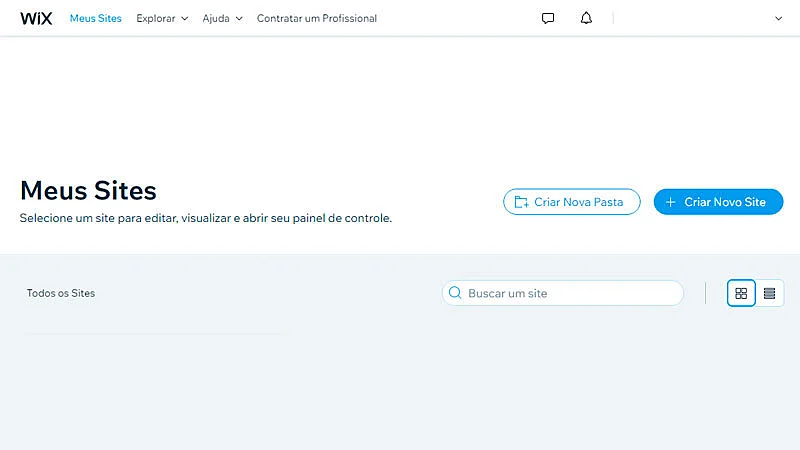 Criador de site do Wix