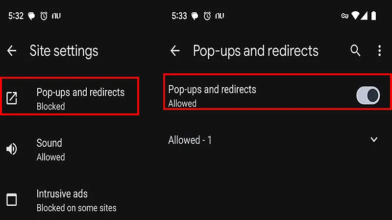 Captura de tela do Android