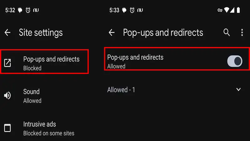 Captura de tela do Android