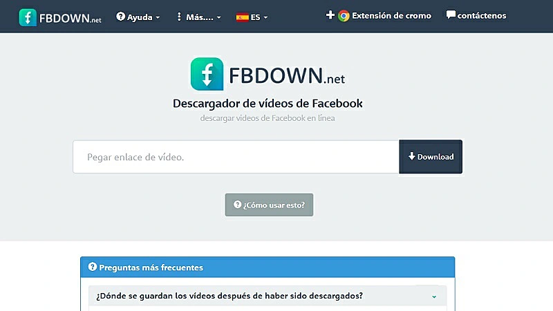 como descargar videos de facebook con FBDown