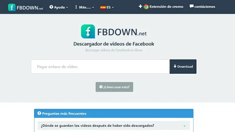 como descargar videos de facebook con FBDown