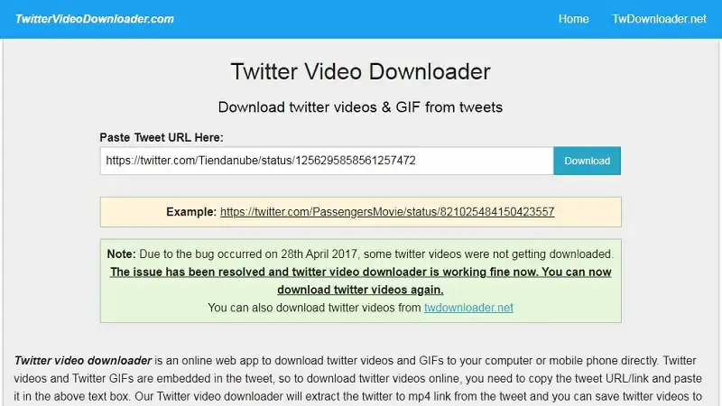 Twitter Video Downloader