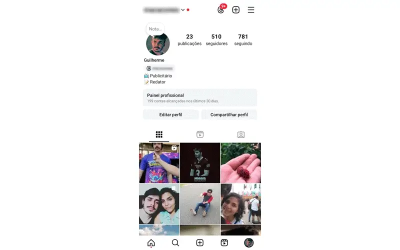 gif monstrando como desocultar comentario no instagram