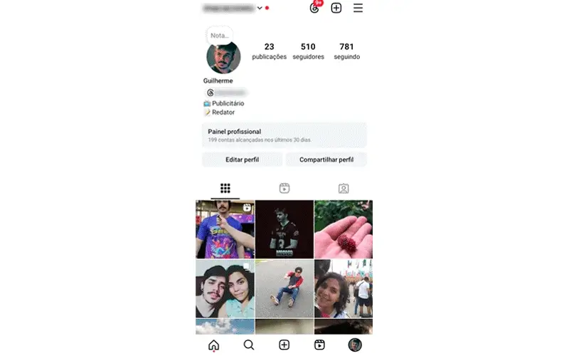 gif mostrando como ocultar comentario no instagram