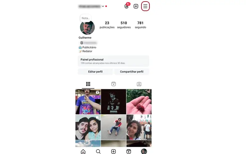 gif mostrando como adicionar filtro de palavras nos comentarios do instagram