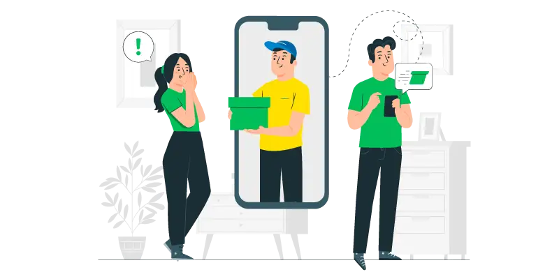 Como enviar algo pelo Correio Imagem vetorizada de um cliente recebendo o pedido