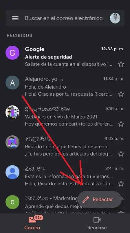 Cómo enviar un correo Gmail