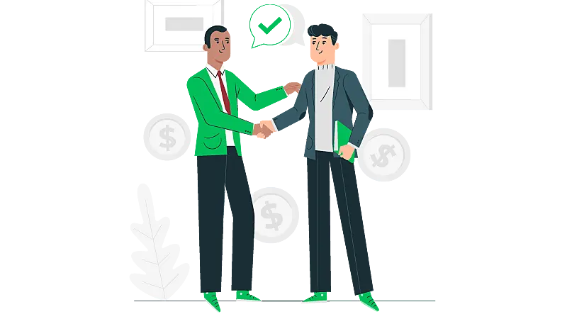 Imagem vetorizada de duas pessoas conversando