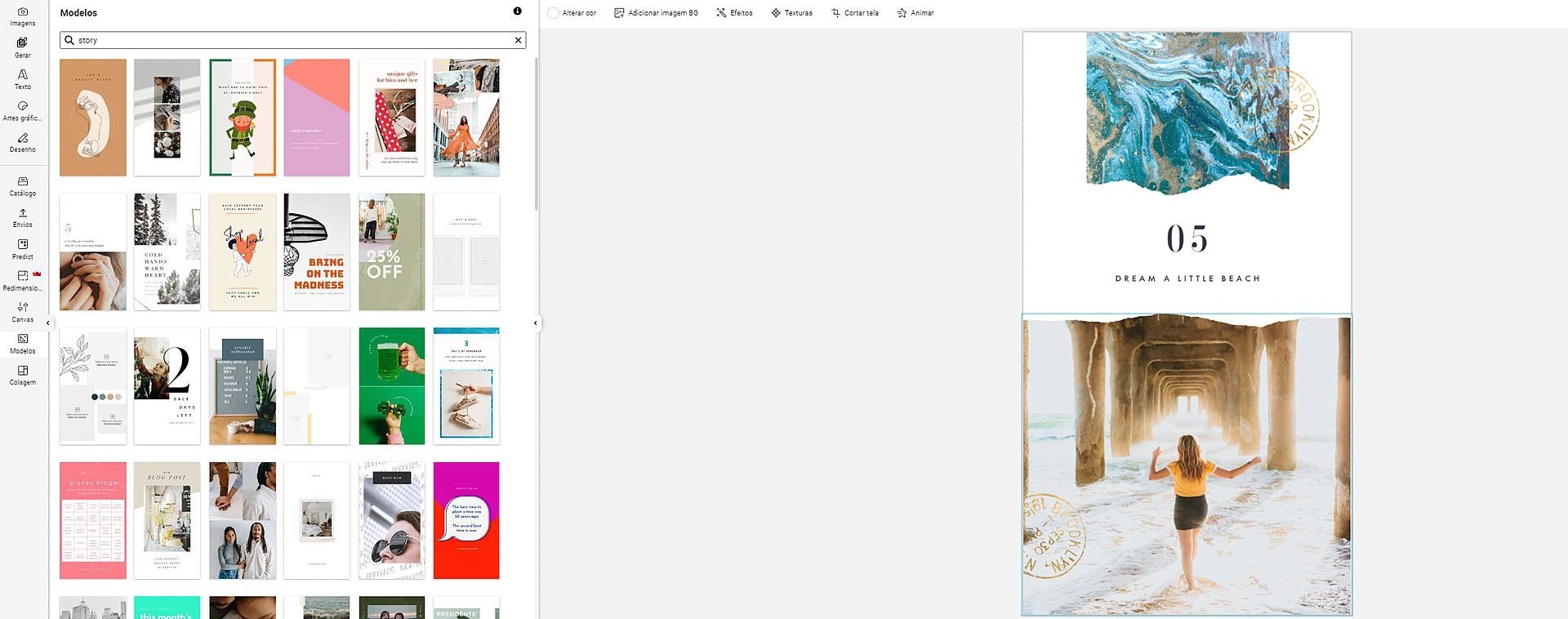 Recursos do Shuttersttock Creative Flow como fazer arte digital