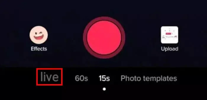 Captura de tela do Tik Tok