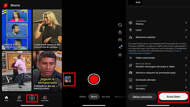 captura de tela do YouTube