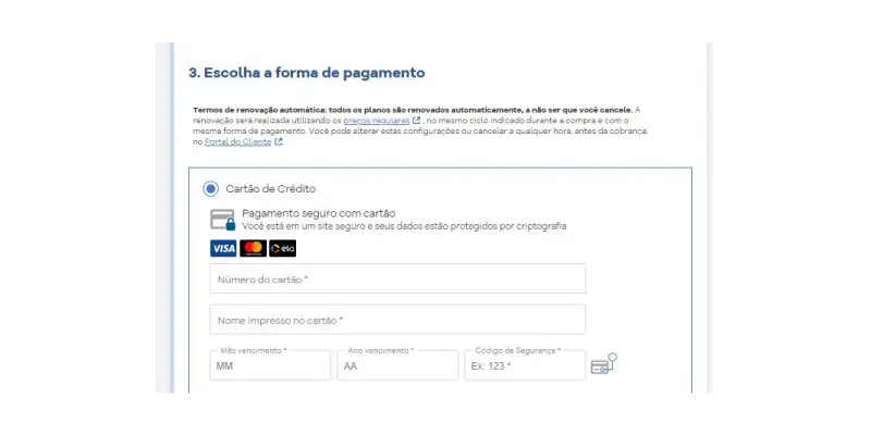Printscreen de como fazer um email com a Hostagator