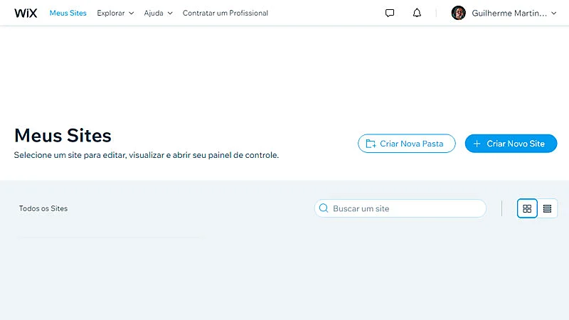 Como fazer um site com wix passo 1