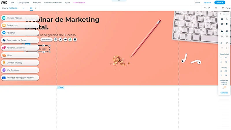 Como fazer um site com wix passo 7