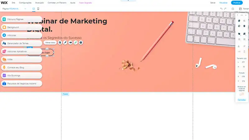 Como fazer um site com wix passo 7