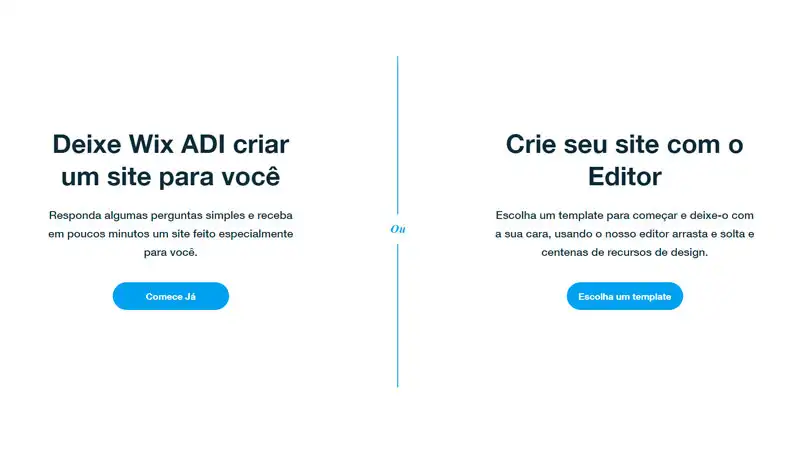 Como fazer um site com wix passo 2