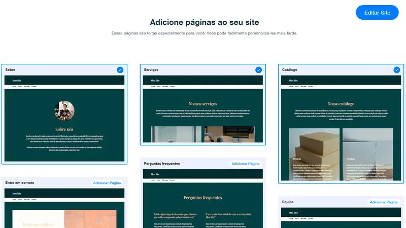 Como fazer um site com wix passo 5