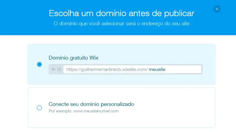 Como fazer um site com wix passo 5
