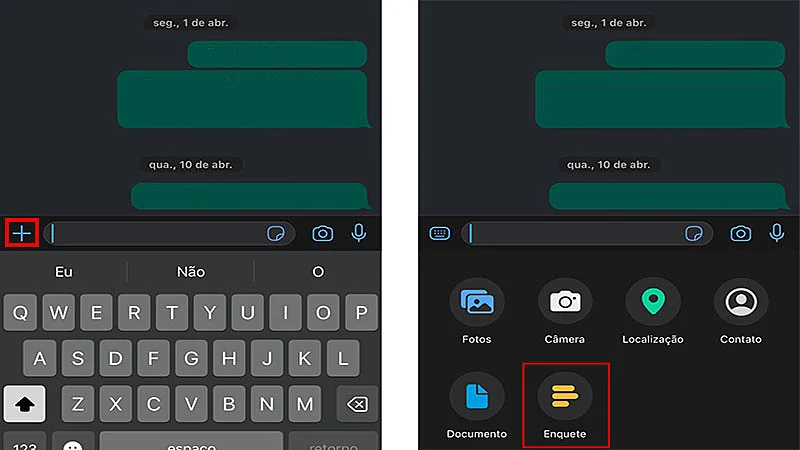 Captura de tela do WhatsApp
