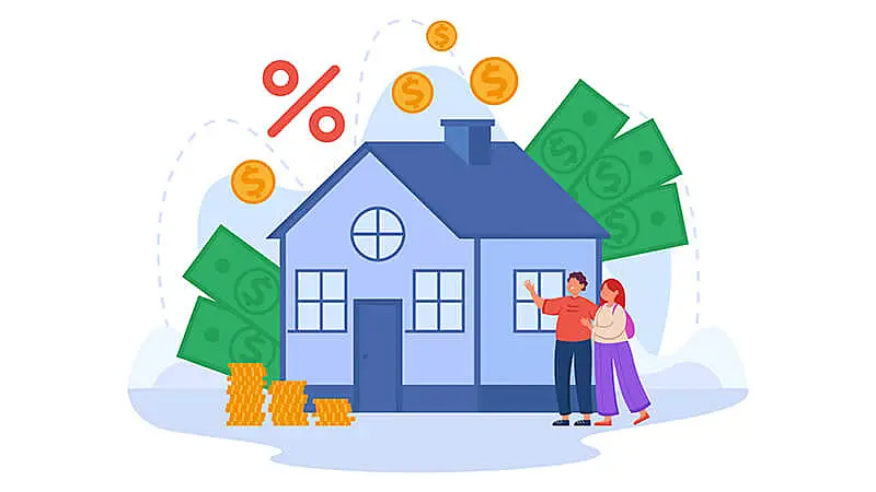 Ilustração de uma mão segurando notas e moedas