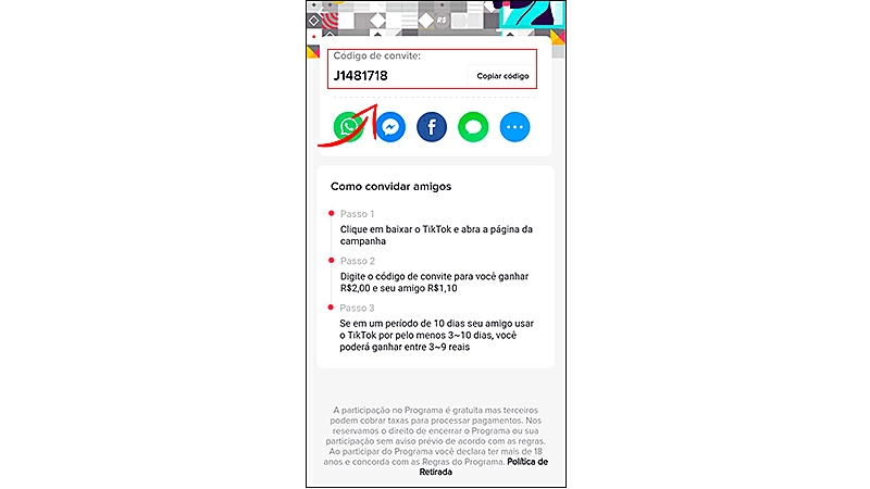Convidar amigos Tik Tok