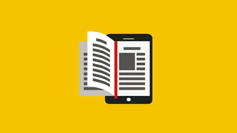 Ilustración de un ebook digital
