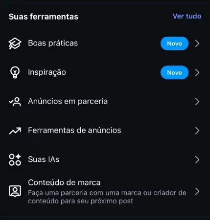 Captura de tela do Instagram