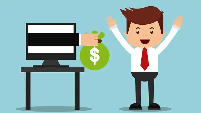 afiliado recebendo sua comissão de seus links rastraveis ao monetizar seu site