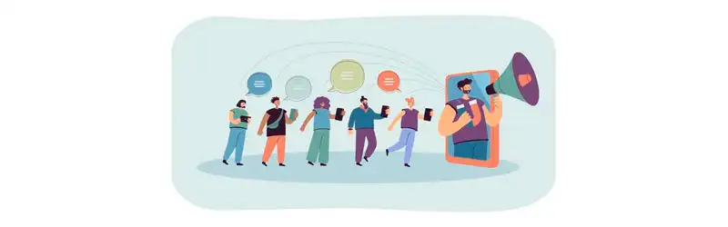 Acompanhando Profissional instruindo seus alunos com um megafone