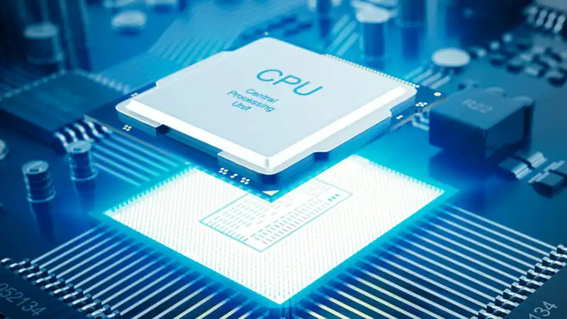 Como Montar um PC Gamer imagem que mostra uma CPU sendo conectada a uma placa mãe