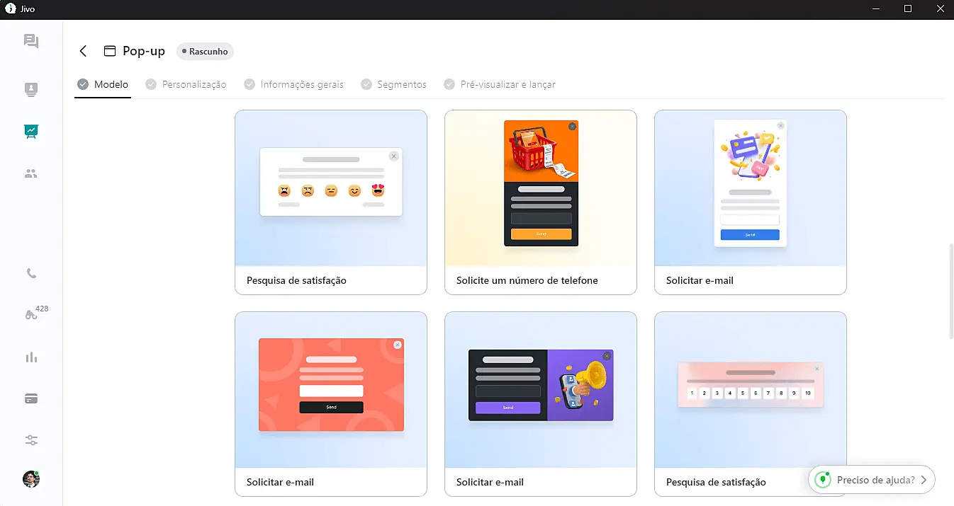 como criar pesquisa de feedback ao cliente como jivochat