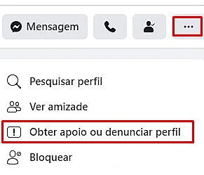Captura da tela do Facebook