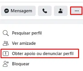 Captura da tela do Facebook