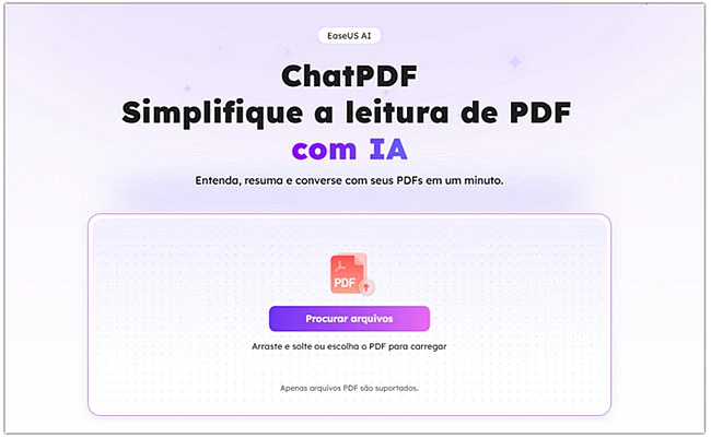 Como resumir PDFs com EaseUS ChatPDF